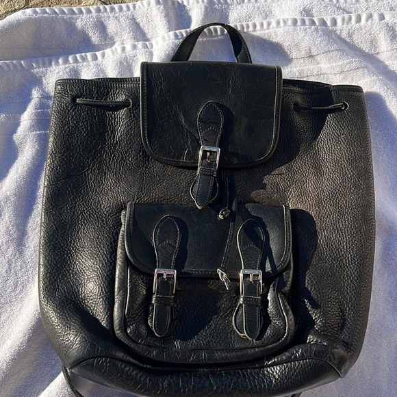 Black leather Cole Haan backpack - Picture 6 of 15